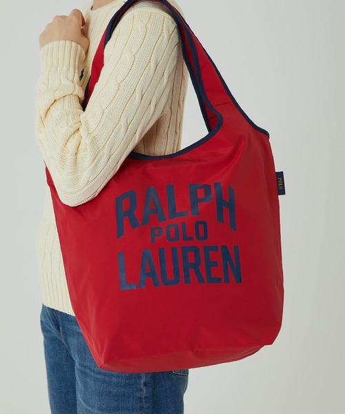 POLO RALPH LAUREN（ポロ ラルフ ローレン）の「ロゴエコバッグ（エコバッグ/サブバッグ・レディース・ダークグリーン/オレンジ/ベージュ/ライラック/ネイビー/レッド・FREE）」の5枚目の写真