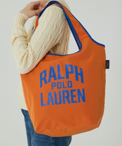 POLO RALPH LAUREN（ポロ ラルフ ローレン）の「ロゴエコバッグ（エコバッグ/サブバッグ・レディース・ダークグリーン/オレンジ/ベージュ/ライラック/ネイビー/レッド・FREE）」の6枚目の写真