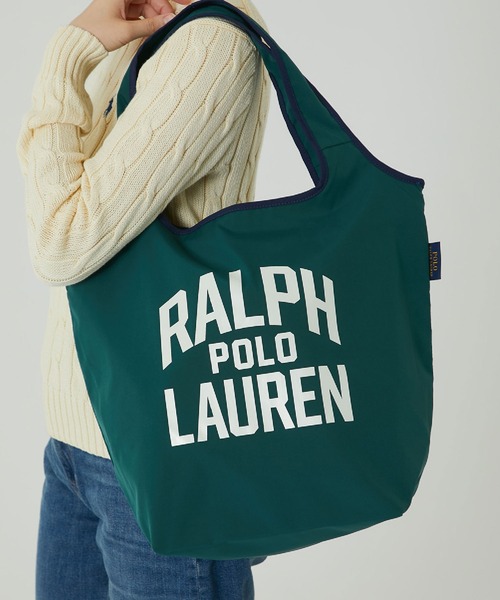 POLO RALPH LAUREN（ポロ ラルフ ローレン）の「ロゴエコバッグ（エコバッグ/サブバッグ・レディース・ダークグリーン/オレンジ/ベージュ/ライラック/ネイビー/レッド・FREE）」の3枚目の写真