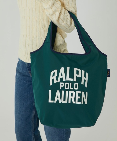 POLO RALPH LAUREN（ポロ ラルフ ローレン）の「ロゴエコバッグ（エコバッグ/サブバッグ・レディース・ダークグリーン/オレンジ/ベージュ/ライラック/ネイビー/レッド・FREE）」の7枚目の写真