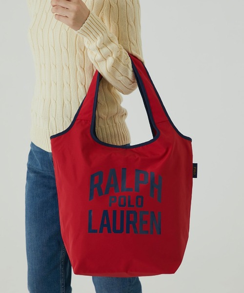 POLO RALPH LAUREN（ポロ ラルフ ローレン）の「ロゴエコバッグ（エコバッグ/サブバッグ・レディース・ダークグリーン/オレンジ/ベージュ/ライラック/ネイビー/レッド・FREE）」の13枚目の写真