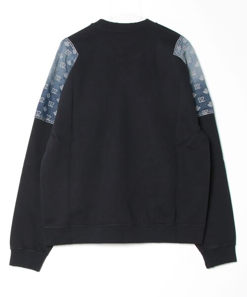 DSQUARED2(ディースクエアード)の「Monogram Denim Crewneck/0262(スウェット・メンズ・ブラック/ホワイト・S/M/L/XL)」の3枚目の写真