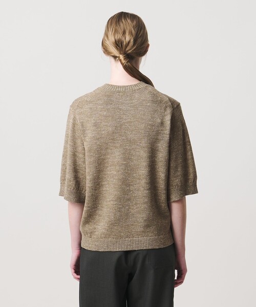 LOEFF(ロエフ)の「<LOEFF>ウール ヘンプ ショートスリーブ プルオーバー(ニット/セーター・レディース・ベージュ/ブラック・FREE)」の17枚目の写真