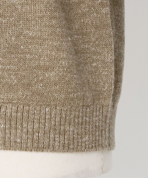 LOEFF(ロエフ)の「<LOEFF>ウール ヘンプ ショートスリーブ プルオーバー(ニット/セーター・レディース・ベージュ/ブラック・FREE)」の6枚目の写真