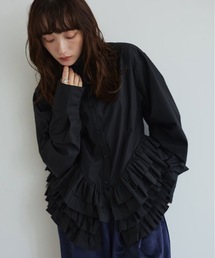 【ノンアイロンシリーズ】ボリュームチュチュペプラムブラウス / No-Iron Voluminous Tutu Peplum Blouse