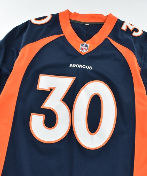 NIKE(ナイキ)の「【USED】NIKE “NFL Denver Broncos #30” ゲームシャツ(Tシャツ/カットソー・メンズ・ネイビー・LARGE)」の2枚目の写真