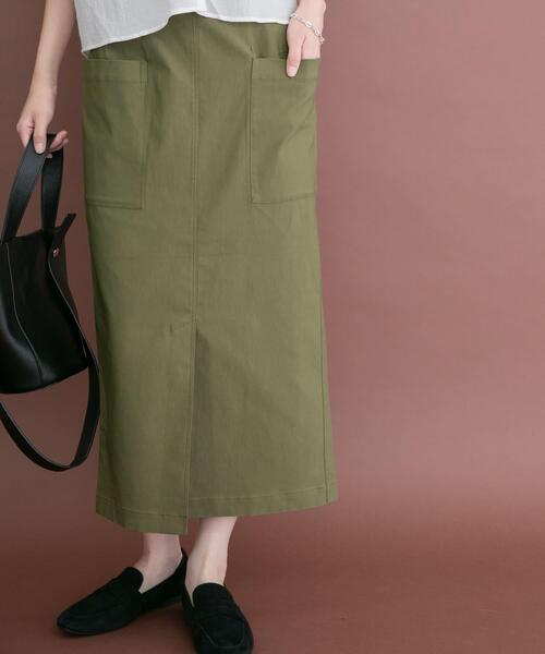 ITEMS URBANRESEARCH(アイテムズ アーバンリサーチ)の「ストレッチタイトスカート(スカート・レディース・キャメル/ブラック/グリーン系その他・SMALL/MEDIUM)」の3枚目の写真