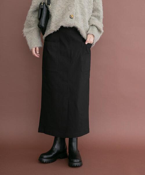 ITEMS URBANRESEARCH(アイテムズ アーバンリサーチ)の「ストレッチタイトスカート(スカート・レディース・キャメル/ブラック/グリーン系その他・SMALL/MEDIUM)」の2枚目の写真