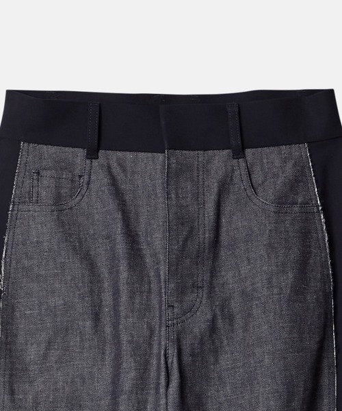 LE CIEL BLEU（ルシェルブルー）の「ローデニムサイドパネルパンツ / Raw Denim Side Panel Pants（その他パンツ・レディース・ネイビー・36/38/34）」の4枚目の写真