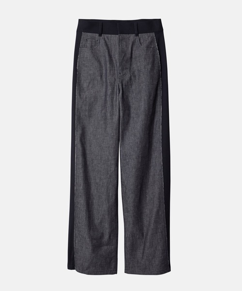 LE CIEL BLEU（ルシェルブルー）の「ローデニムサイドパネルパンツ / Raw Denim Side Panel Pants（その他パンツ・レディース・ネイビー・36/38/34）」の3枚目の写真
