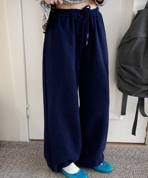 core core(コアコア)の「ハートポケット裏起毛パンツ(スウェットパンツ・レディース・パープル/グレー/ネイビー/ピンク・S/L/M)」の16枚目の写真