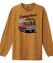 Ol' Basics（オール・ベーシックス） 長袖Tシャツ メンズ クラシックカー 車 イラスト ロゴ プリント Tシャツ 長袖 ロンT ロングTシャツ カットソー トップス アメカジ レディース ユニセックス