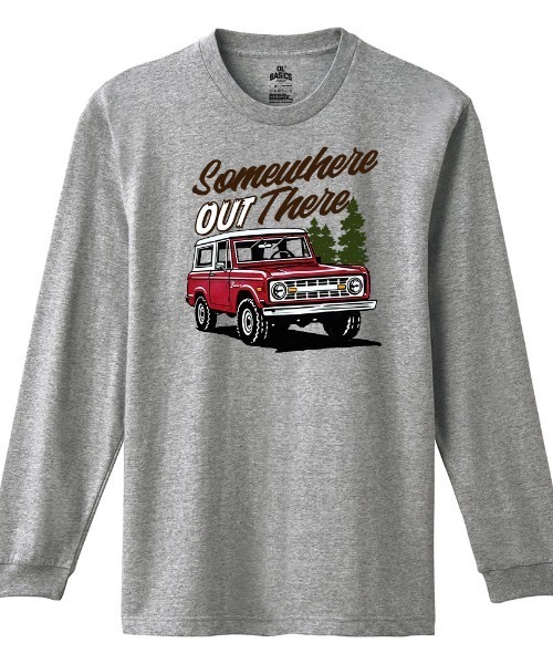 Ol' Basics（オールベーシックス）の「Ol' Basics（オール・ベーシックス） 長袖Tシャツ メンズ クラシックカー 車 イラスト ロゴ プリント Tシャツ 長袖 ロンT ロングTシャツ カットソー トップス アメカジ レディース ユニセックス（Tシャツ/カットソー・メンズ・ヘザーグレー/キャメル/アーミー/ホワイト・XL/M/L）」の3枚目の写真