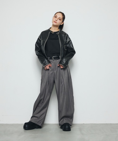 DAZE(デイズ)の「タックデザイン バルーンワイドスラックス(スラックス・メンズ・グレー・SMALL/MEDIUM/LARGE/X-LARGE)」の18枚目の写真