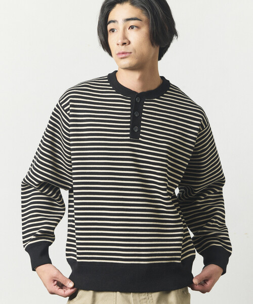 FREAK'S STORE(フリークスストア)の「ウォッシャブル スウェットライク ヘンリーネックニット/静電気ケア(ニット/セーター・メンズ・オフホワイト/チャコールグレー/ブラック/ブラウン/ブルーグリーン/その他15/オレンジ・LARGE/MEDIUM)」の13枚目の写真