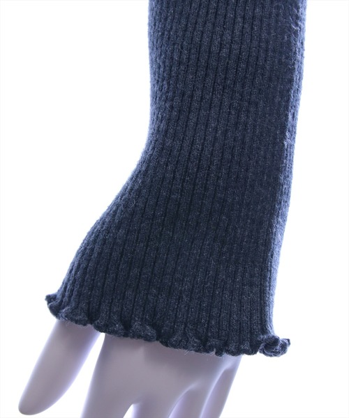 STAY MOTION（ステイモーション）の「【WEB限定】花柄ボタンメロウリブニットップス（ニット/セーター・レディース・チャコールグレー/アイボリー/イエロー系その他・F）」の7枚目の写真