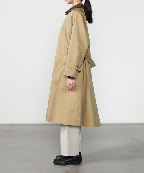 GYMPHLEX(ジムフレックス)の「Gymphlex | ベルテッドバルマカーンコート WOMEN(ステンカラーコート・レディース・ベージュ・12)」の13枚目の写真