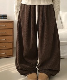 ボリュームコーデュロイ ワイドイージーパンツ