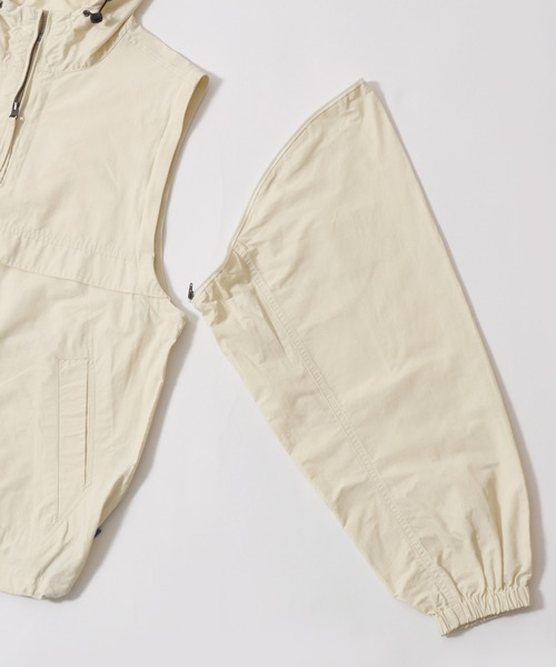CONVERSE（コンバース）の「CONVERSE Jack Purcell/コンバース ジャックパーセル 2WAY アノラックパーカー ベスト ハーフジップ ナイロンプルオーバー ナイロンパーカー フーディー（ナイロンジャケット・メンズ・ブラック/ブルー/アイボリー・L/M/S）」の22枚目の写真
