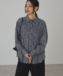 【イージーケア】チェックシャーリングシャツ