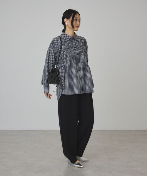 AMERICAN HOLIC(アメリカンホリック)の「【イージーケア】チェックシャーリングシャツ(シャツ/ブラウス・レディース・ダークグリーン/ブラック/ブラウン・L/M)」の6枚目の写真