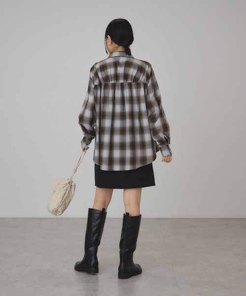 AMERICAN HOLIC(アメリカンホリック)の「【イージーケア】チェックシャーリングシャツ(シャツ/ブラウス・レディース・ダークグリーン/ブラック/ブラウン・L/M)」の19枚目の写真