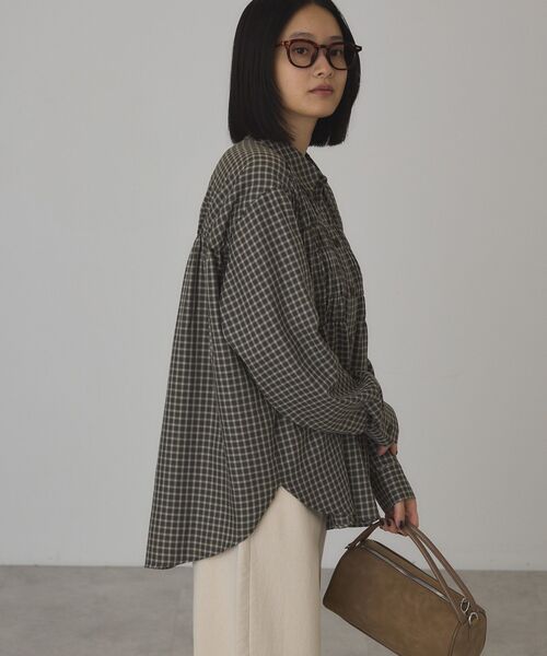AMERICAN HOLIC(アメリカンホリック)の「【イージーケア】チェックシャーリングシャツ(シャツ/ブラウス・レディース・ダークグリーン/ブラック/ブラウン・L/M)」の22枚目の写真