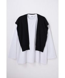 ENFOLD（エンフォルド）の「KNIT CAPE LONG-SLEEVES T-SHIRT（Tシャツ/カットソー・レディース）」