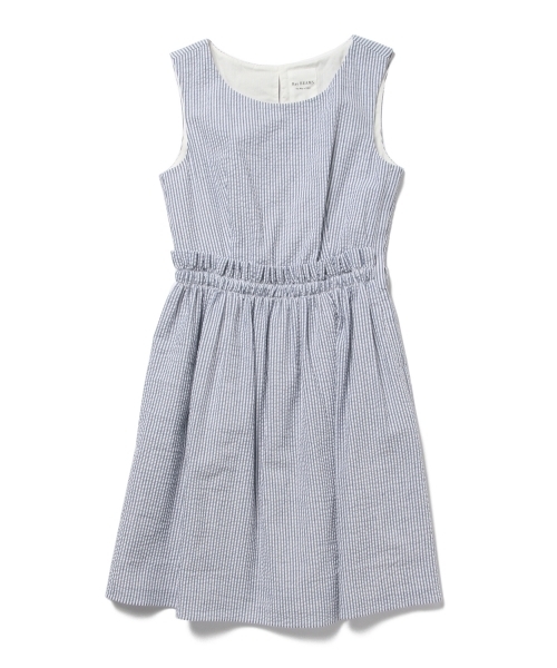 Ray BEAMS（レイビームス）の「Ray BEAMS / サッカーストライプ ノースリーブ ワンピース（ワンピース・レディース・ホワイト/ネイビー・0/1）」の7枚目の写真