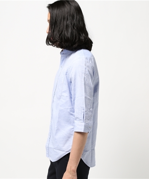 MEN'S BIGI(メンズビギ)の「7分袖ドビーシャンブレーシャツ/JAPAN MADE(シャツ/ブラウス・メンズ・サックスブルー/ベージュ/ネイビー/ホワイト/ピンク・L/M/S)」の8枚目の写真