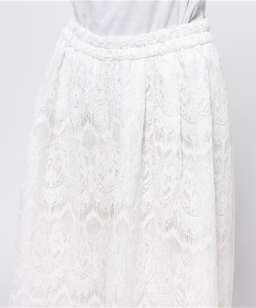 LBC（エルビーシー）の「 レースフレアーパンツ（その他パンツ・レディース・オフホワイト/ブラック・MEDIUM）」の5枚目の写真