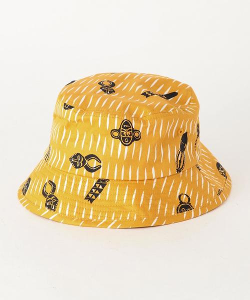 coen(コーエン)の「【NOMA textile designコラボ】アフリカンプリントバケットハット(ハット・メンズ・レッド/マスタード・フリー)」の1枚目の写真