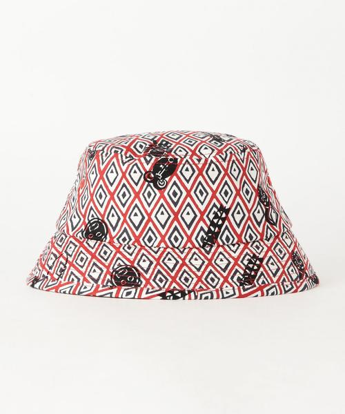 coen(コーエン)の「【NOMA textile designコラボ】アフリカンプリントバケットハット(ハット・メンズ・レッド/マスタード・フリー)」の4枚目の写真