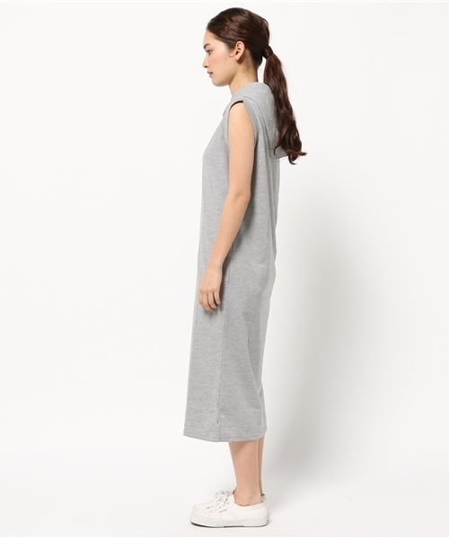 VENCEEXCHANGE（ヴァンスエクスチェンジ）の「ミニ裏毛パーカーマキシワンピース （ワンピース・レディース・オフホワイト/グレー・MEDIUM）」の10枚目の写真