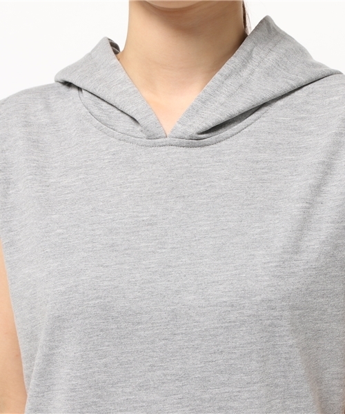 VENCEEXCHANGE（ヴァンスエクスチェンジ）の「ミニ裏毛パーカーマキシワンピース （ワンピース・レディース・オフホワイト/グレー・MEDIUM）」の4枚目の写真