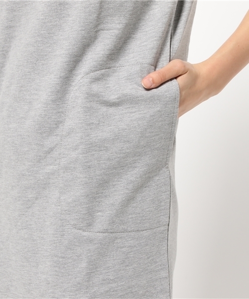 VENCEEXCHANGE（ヴァンスエクスチェンジ）の「ミニ裏毛パーカーマキシワンピース （ワンピース・レディース・オフホワイト/グレー・MEDIUM）」の6枚目の写真