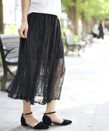 Denime | 【WEB限定】2WAYレーススカート(スカート)