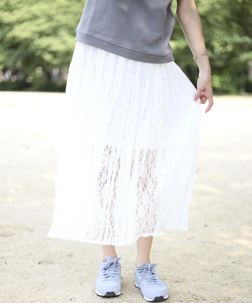 Denime(ドゥニーム)の「【WEB限定】2WAYレーススカート(スカート・レディース・ブラック/オフホワイト・FREE)」の8枚目の写真