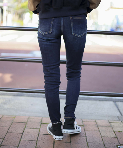 Denime（ドゥニーム）の「【MadeInJapan】ハイウェストスキニーデニム（デニムパンツ・レディース・ダークインディゴブルー・X-SMALL/SMALL/MEDIUM）」の10枚目の写真