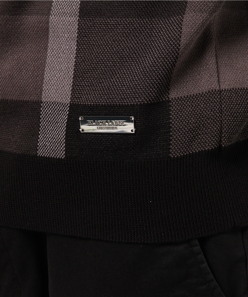 ブラックレーベル　クレストブリッジ　Vネック　ニット　セーター　チェック　黒　M BLACK LABEL CRESTBRIDGE（ブラックレーベル・クレストブリッジ）の