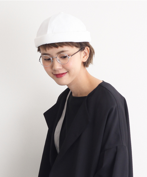 MERLOT（メルロー）の「チノーズロールキャップ6822（ニットキャップ/ビーニー・レディース・ブラック/ホワイト/グレー・FREE）」の2枚目の写真