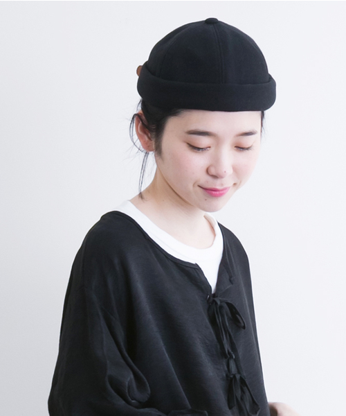 MERLOT（メルロー）の「チノーズロールキャップ6822（ニットキャップ/ビーニー・レディース・ブラック/ホワイト/グレー・FREE）」の3枚目の写真