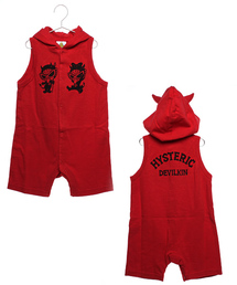 HYSTERIC MINI | BABY DEVILKIN BABY'S つの付きカバーオール(ロンパース)