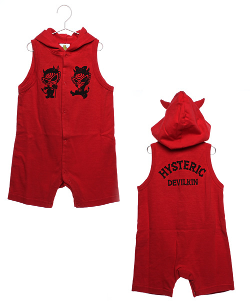 HYSTERIC MINI（ヒステリックミニ）の「BABY DEVILKIN BABY'S つの付きカバーオール（ロンパース・キッズ・ブラック/パープル/レッド・FREE）」の3枚目の写真