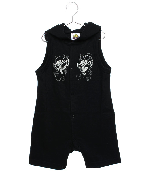 HYSTERIC MINI（ヒステリックミニ）の「BABY DEVILKIN BABY'S つの付きカバーオール（ロンパース・キッズ・ブラック/パープル/レッド・FREE）」の4枚目の写真