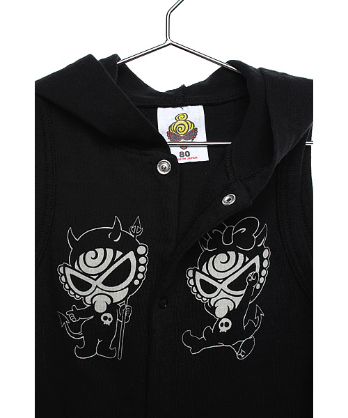 HYSTERIC MINI（ヒステリックミニ）の「BABY DEVILKIN BABY'S つの付きカバーオール（ロンパース・キッズ・ブラック/パープル/レッド・FREE）」の8枚目の写真