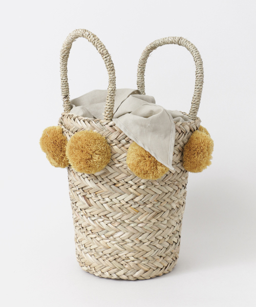 URBAN RESEARCH（アーバンリサーチ）の「UR ポンポンカゴバスケット（ショルダーバッグ・レディース・マスタード/ブラック・ONE）」の3枚目の写真