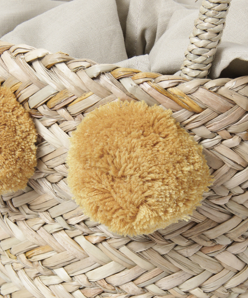 URBAN RESEARCH（アーバンリサーチ）の「UR ポンポンカゴバスケット（ショルダーバッグ・レディース・マスタード/ブラック・ONE）」の7枚目の写真