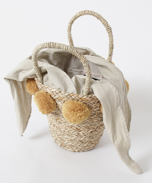 URBAN RESEARCH（アーバンリサーチ）の「UR ポンポンカゴバスケット（ショルダーバッグ・レディース・マスタード/ブラック・ONE）」の9枚目の写真