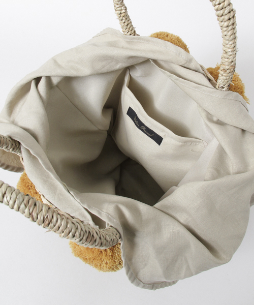 URBAN RESEARCH（アーバンリサーチ）の「UR ポンポンカゴバスケット（ショルダーバッグ・レディース・マスタード/ブラック・ONE）」の11枚目の写真